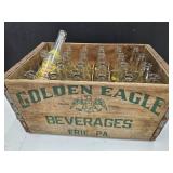 VTG Golden Eagle Beverage Box w/Bottles