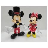 Poseable Mickey & Minnie Mouse  7 1/2" High