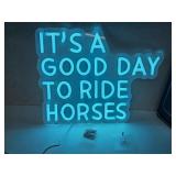 New Horse Riding LED Neon Sign 14" x 12"