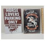 New Horses Metal Signs 8" x 12"