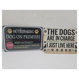 New Dogs Metal Signs 12" x 8"
