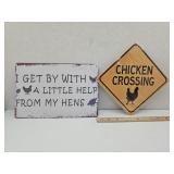 New Chicken Metal Signs See Sizes