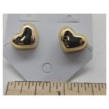 10KG Over Jewelers Bronze Heart Earrings
