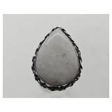 925 Silver moonstone Ring Sz 10