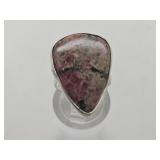 925 Silver Paso Jasper Ring Sz 6