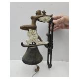 VTG Cast Iron Bell W Winged Siren