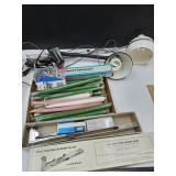 Tapered Candles, Hole Punch, Stapler,2 Lights