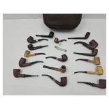 Collection of Pipes with Travel Bag