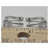 New 925 Silver CZ Set Earrings