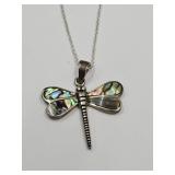 925 Silver Chain & Dragonfly Pendant