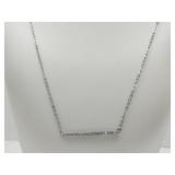 925 Silver  JTV Necklace with Diamond Simulant