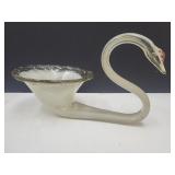 Art Glass Swan 13" L   NO SHIP