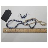 Blue Lapis Necklace & Earring Set