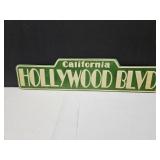 Embossed Metal NEWER Hollywood Blvd. 28"