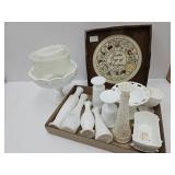 DIRTY Needs Cleaned Milk Glass, Needlepoint 12