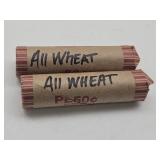 2 Full Rolls Wheat Penny Coins