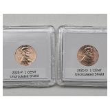 2 NEW 2025 Last Issue Penny Coins D & P