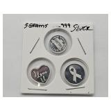 3 Grams .999 Fine Silver