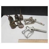 2 VTG Gas Pumps & Lot of Oil Cans