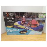 NIB 2 Person Inflatable Raft With Oars