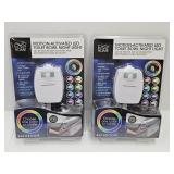 2 NIP Motion Activated Toilet Bowl Night Light