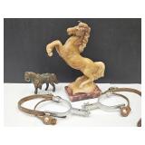 Cowboy Boot Spurs, 12"Horse Candle & Metal Horse