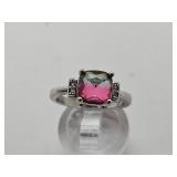 Silver Plated Fashion Ring Sz 7