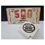 500 Festival Plate & Brickyard Tin w/Lighter