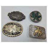 Lot of Belt Buckles  Cowboy, Plant Leaf +