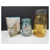 Amber Ball Muncie In Replica Qt Jar & Ball Jar