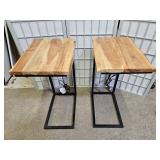 2 Side Tables with USB Chargers 12 x 17 x 26"h