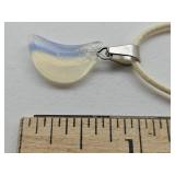 Moonstone Moon Shaped Necklace