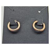 10KG Over Sterling Silver Hoop Earrings