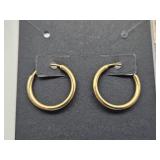 10KG Over Sterliing Silver Hoop Earrings
