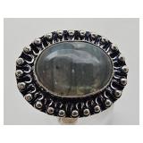 925 Silver Labradorite Ring Sz 10
