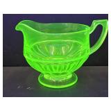 VTG Uranium Glass Creamer 1930