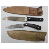 Imperial Knife w/Leather Sheath & Schrade