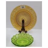 Vintage Indiana Glass Dish ? 8.5 & Tiara Chipped