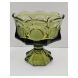 Vintage Coin Dot Compote  5 1/4" w