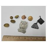 Muncie Policeman Badge, 1944 & 45 Dog Tags, Juvine