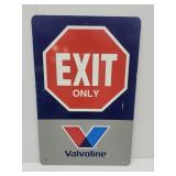 EXIT ONLY VALVOLINE Sign Composite 15" x 23"