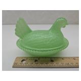 New NOT Vintage Glass Hen on a Nest 4.5"
