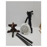 Holmes 9" Fan Tripods, Wood Pedestal