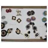 13 prs. VTG Earrings 6 Clip On & 7 Pierced