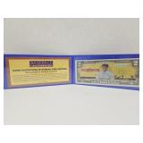 Authentic $2 Note Baseball Player Ty Cobb