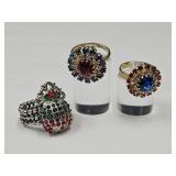 3 Adjustable Size  Rings