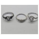 New Silver Plated Rings Sz 7