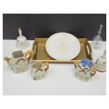 Cream & Sugar Set w/ 50th Anniv. Decor