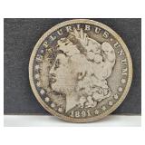 1891 S Silver Morgan Dollar Coin