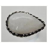 925 Silver Rose Quartz Ring Sz 7